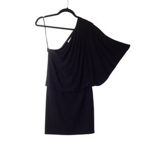 Jessica Simpson asymmetrical sleeve cocktail dress